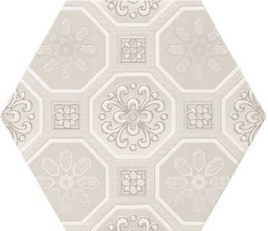 Hexagon decor wandtegel Vodevil Decor Ivory 17,5x17,5 cm