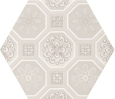 Hexagon decor wandtegel Vodevil Decor Ivory 17,5x17,5 cm