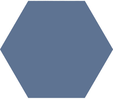 Tegel Hexagon Timeless Marine mat 15x17
