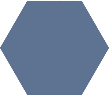 Tegel Hexagon Timeless Marine mat 15x17