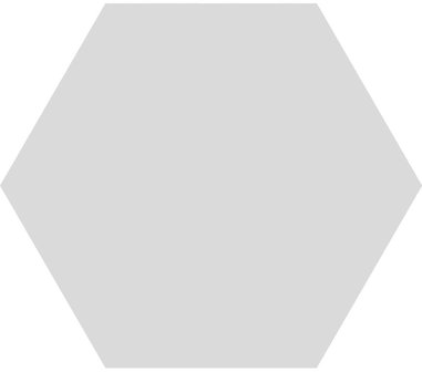 Tegel Hexagon Timeless Marine mat 15x17