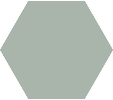 Hexagon Timeless Jade mat 15x17