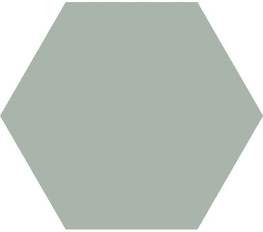 Hexagon Timeless Jade mat 15x17