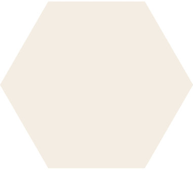 Hexagon Timeless Ivory mat 15x17
