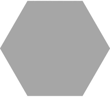 Hexagon Timeless Grey mat 15x17