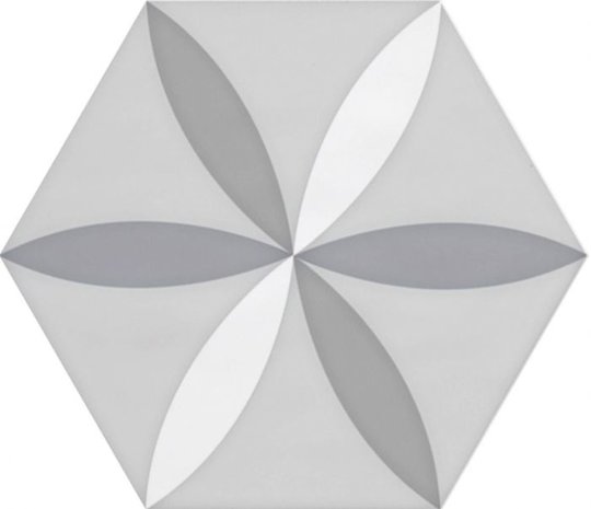 Hexagon wandtegel Vodevil Decor White 17,5x17,5 cm 