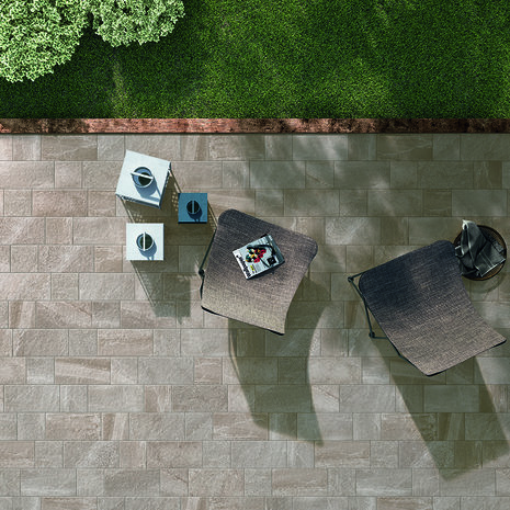 Vloertegel Flaviker Forward Earth 60x60 - buiten sfeerimpressie