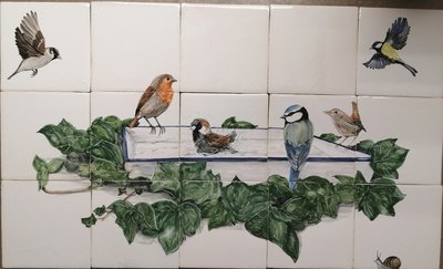 Tegeltableau Vogeltjes