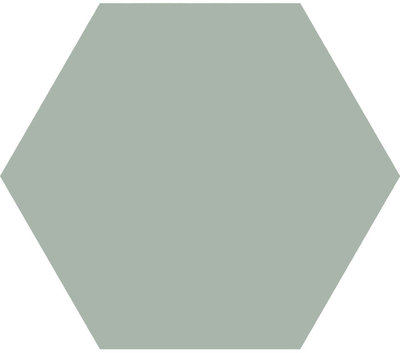 Hexagon Timeless Jade mat 15x17