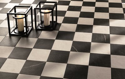 Vloertegel Maku 20x20 Dark en Light dambord vloer